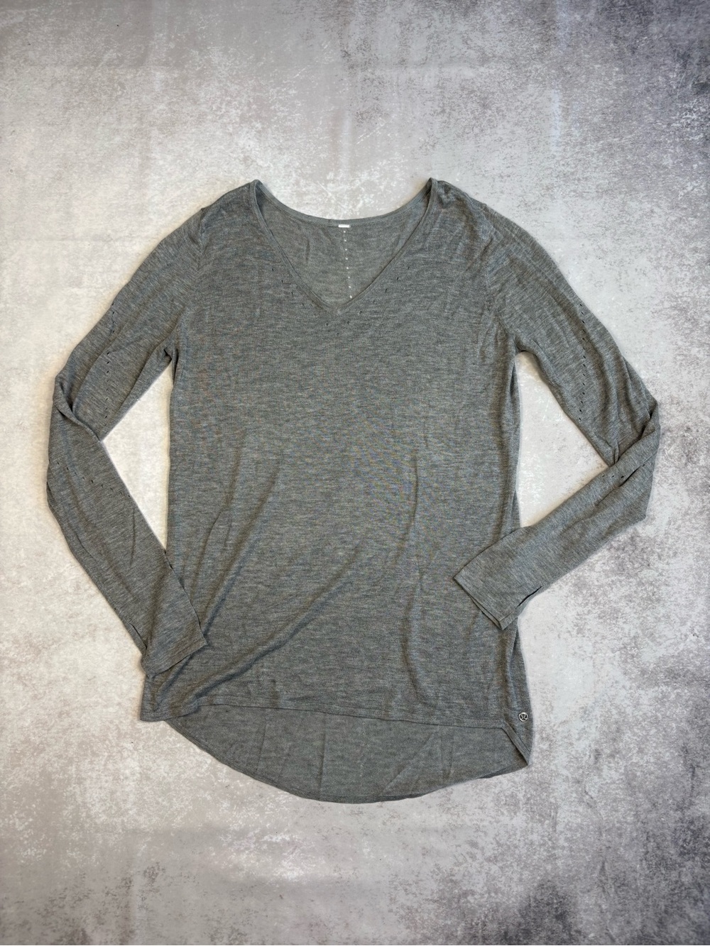 Lululemon Yin Time Boolux Long Sleeve in Heathered Medium Grey